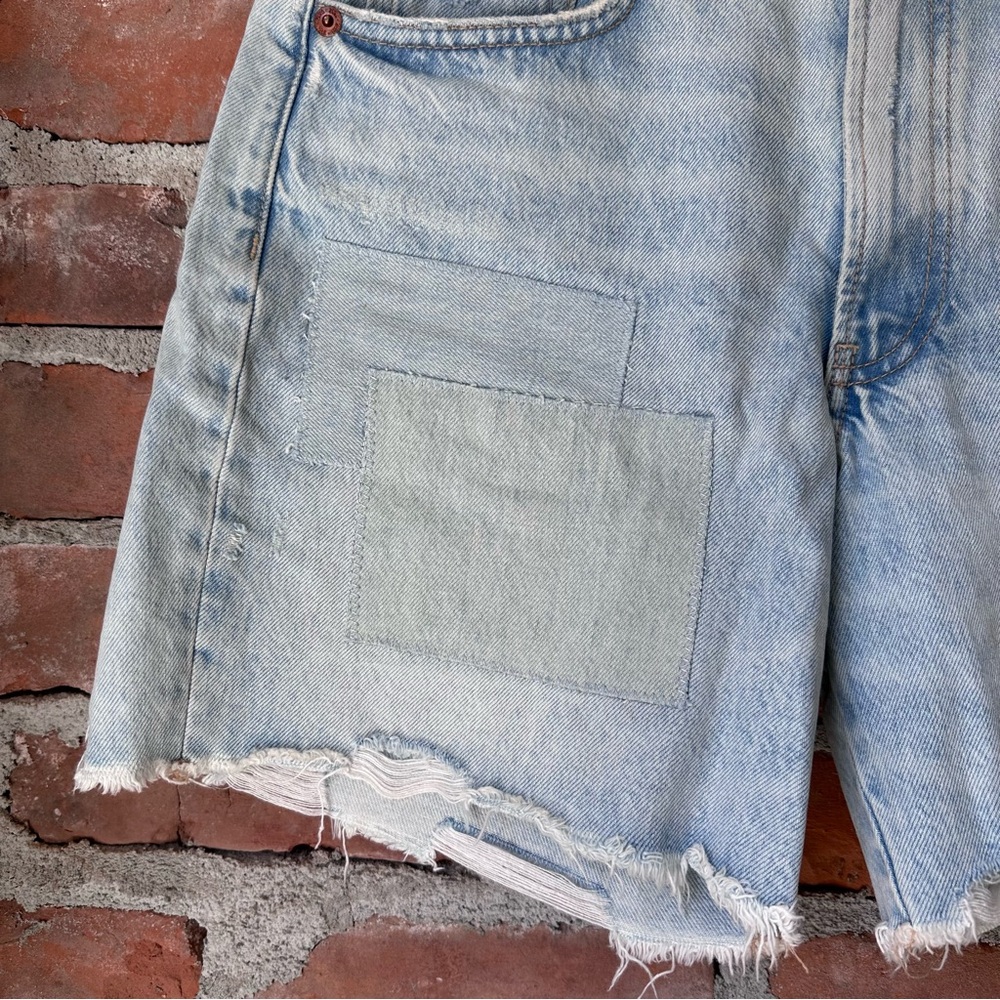 Zara | Mid Rise Denim Patch Short - Picture 8 of 10